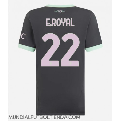 Camiseta AC Milan Emerson Royal #22 Tercera Equipación Replica 2024-25 para mujer mangas cortas